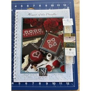 Heart Of The Needle by SJ DESIGNS  Needlepoint Book w Bead Embellishments